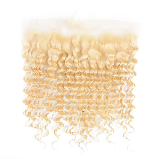 HD Blonde #613 Raw Indian Deep Wavy Lace Frontal